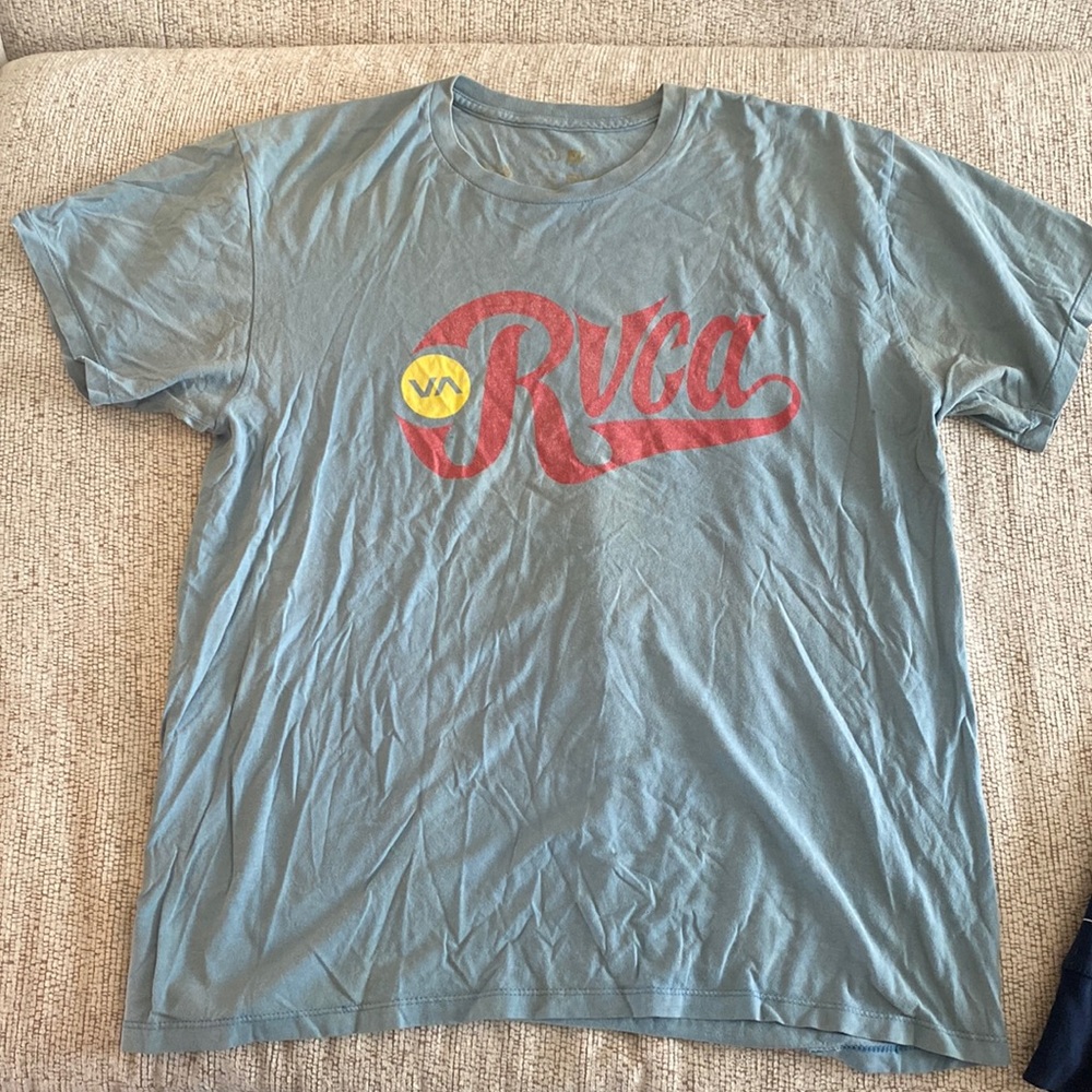 RVCA Mens Large Blue Shirt